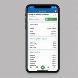 giao diện app cho dò xổ số miền nam