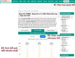 giao diện app kết quả quay thử xổ số miền nam