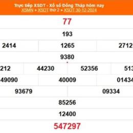 kết quả xổ số đồng tháp 30 ngày