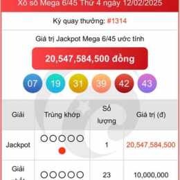 kết quả xổ số mega ngày hôm nay