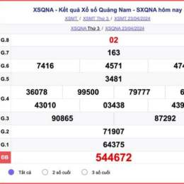 kết quả xổ số quảng nam 30 ngày