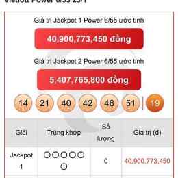 kết quả xổ số vietlott power hôm nay
