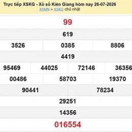 xổ số 26 tháng 7