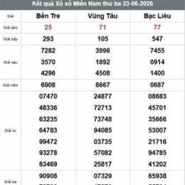 xổ số bạc liêu bến tre vũng tàu