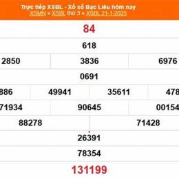 xổ số bạc liêu ngày 21 tháng 7