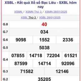 xổ số bạc liêu trực tiếp