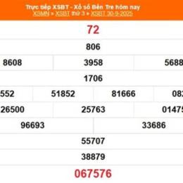 xổ số bến tre ngày 30 tháng 9
