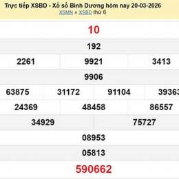 xổ số bình dương 27 tháng 03