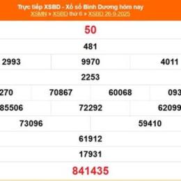 xổ số bình dương ngày 26 tháng 09