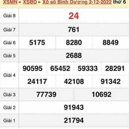 xổ số bình dương thứ sáu tuần trước