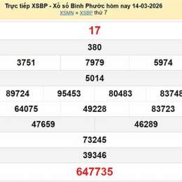 xổ số bình phước 14 tháng 03