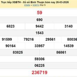 xổ số bình thuận 26 tháng 03