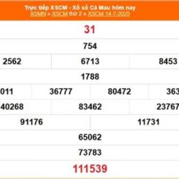 xổ số cà mau 14 tháng 9