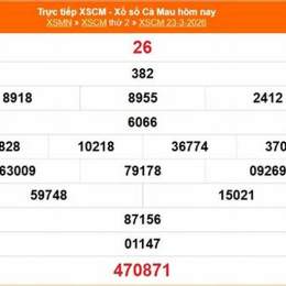 xổ số cà mau 23 tháng 03
