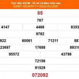 xổ số cà mau 30 tháng 03