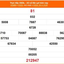 xổ số đà lạt 26 tháng 04