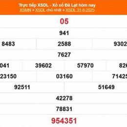 xổ số đà lạt ngày 31 tháng 5