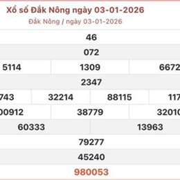 xổ số đắk nông ngày 1 tháng 8