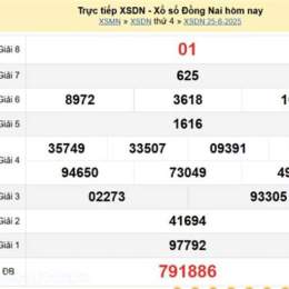 xổ số đồng nai 25 tháng 03