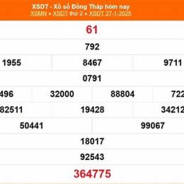 xổ số đồng tháp 27 tháng 04