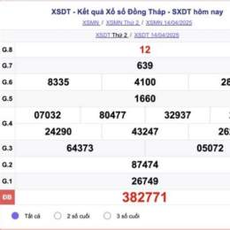 xổ số đồng tháp 60 ngày