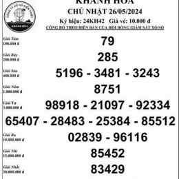 xổ số khánh hòa ngày 5 tháng 8
