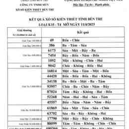 xổ số kiến thiết ngày 4 tháng 11