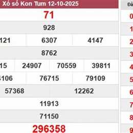 xổ số kon tum ngày 19 tháng 10