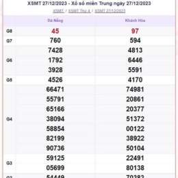 xổ số miền trung thứ bảy tuần vừa rồi