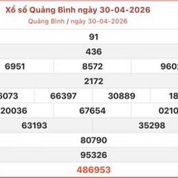 xổ số quảng bình 30 ngày trước