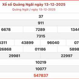 xổ số quảng ngãi ngày 13 tháng 6