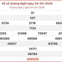 xổ số quảng ngãi ngày 4 tháng 4