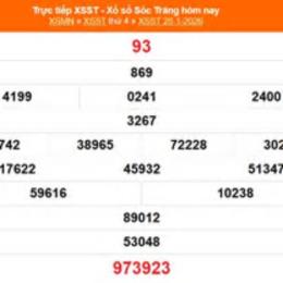 xổ số sóc trăng 28 tháng 1