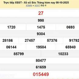 xổ số sóc trăng 8 tháng 7