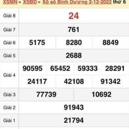 xổ số thứ sáu bình dương