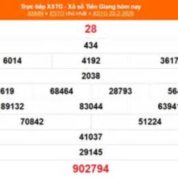 xổ số tiền giang 22 tháng 2