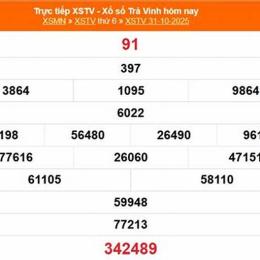 xổ số trà vinh 31 tháng 10