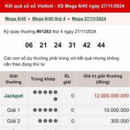 xổ số vietlott 6/45 hôm nay